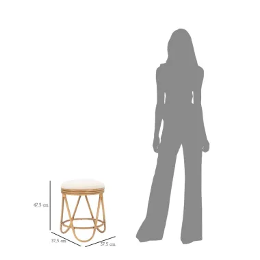 Stołek PANAMA Ø 37,5X47,5 cm